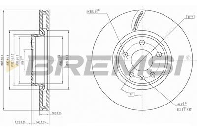 CD8596V BREMSI Тормозной диск