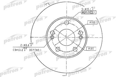 PBD1036 PATRON Тормозной диск