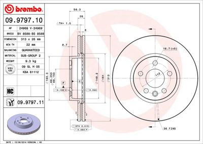 BS8588 BRECO Тормозной диск