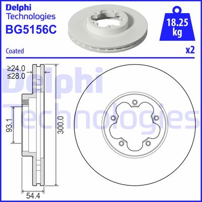 BG5156C DELPHI Тормозной диск