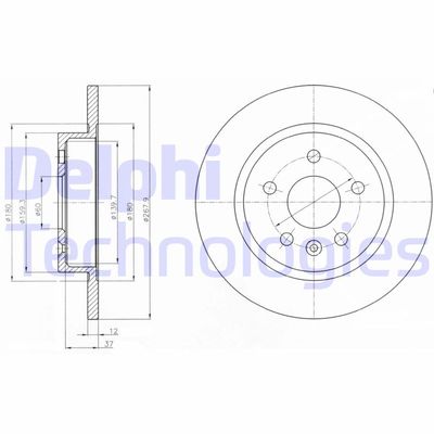 BG4199 DELPHI Тормозной диск