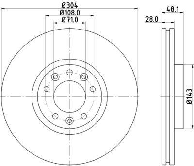 8DD355117331 HELLA Тормозной диск