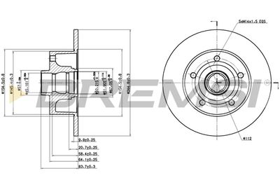 CD6830S BREMSI Тормозной диск