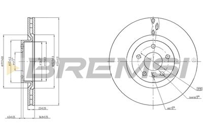 CD8329V BREMSI Тормозной диск