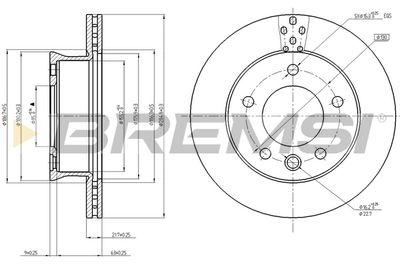 CD5361V BREMSI Тормозной диск