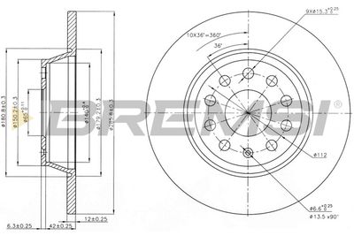 CD7306S BREMSI Тормозной диск