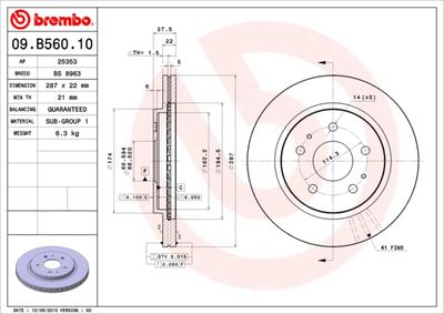 BS8963 BRECO Тормозной диск