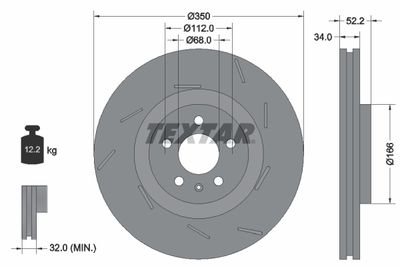 92319105 TEXTAR Тормозной диск