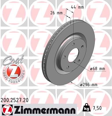 200252720 ZIMMERMANN Тормозной диск