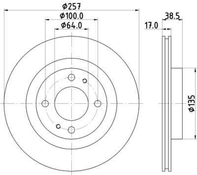 8DD355125241 HELLA PAGID Тормозной диск