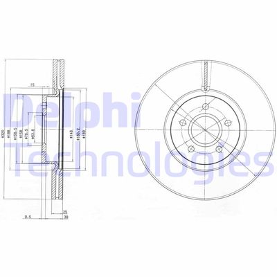 BG4056C DELPHI Тормозной диск