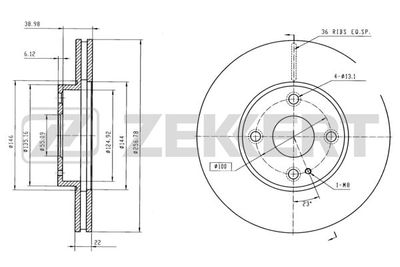 BS5749 ZEKKERT Тормозной диск