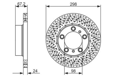 0986479674 BOSCH Тормозной диск