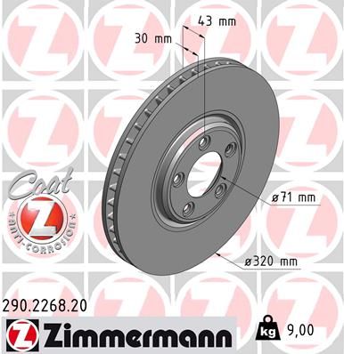 290226820 ZIMMERMANN Тормозной диск