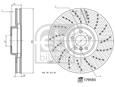 179593 FEBI BILSTEIN Тормозной диск