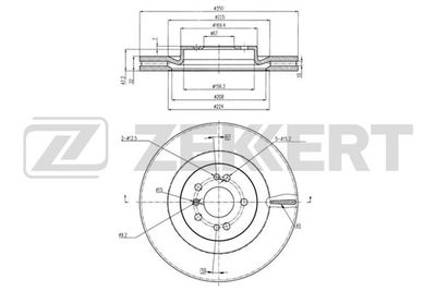 BS5776 ZEKKERT Тормозной диск