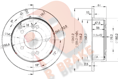 78RBD22905 R BRAKE Тормозной диск