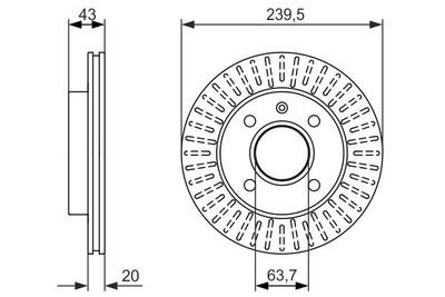 0986479874 BOSCH Тормозной диск