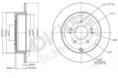 D6R085B ADVICS Тормозной диск