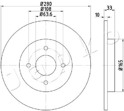 610304 JAPKO Тормозной диск