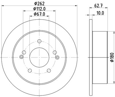 8DD355133341 HELLA PAGID Тормозной диск