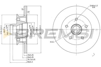 CD6542S BREMSI Тормозной диск