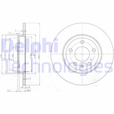 BG3996 DELPHI Тормозной диск