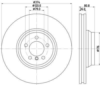 8DD355110001 HELLA Тормозной диск