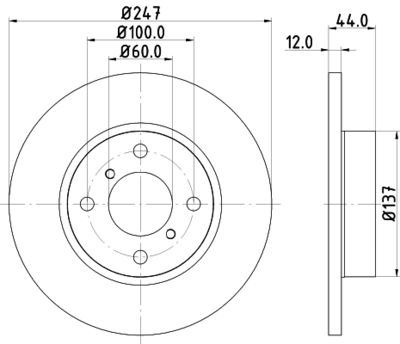 PCD12682 DON Тормозной диск