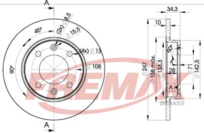 BD4246 FREMAX Тормозной диск