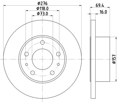 8DD355107421 HELLA Тормозной диск