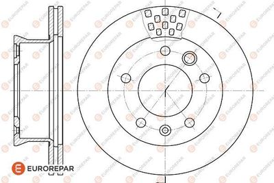 1618882380 EUROREPAR Тормозной диск