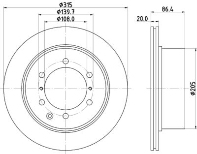 MDC2300 MINTEX Тормозной диск