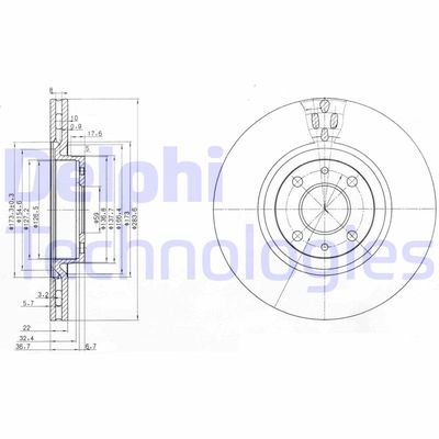 BG2407 DELPHI Тормозной диск