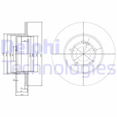 BG3208 DELPHI Тормозной диск