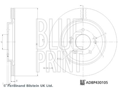 ADBP430105 BLUE PRINT Тормозной диск