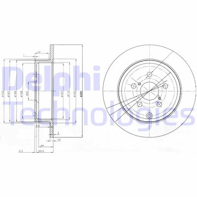 BG3912 DELPHI Тормозной диск