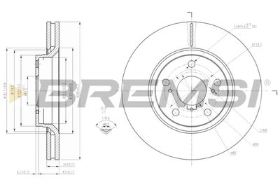 CD7756V BREMSI Тормозной диск