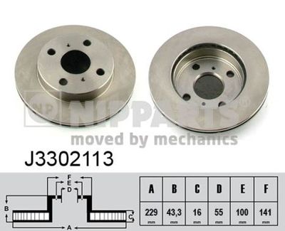 J3302113 NIPPARTS Тормозной диск