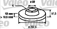 186150 VALEO Тормозной диск