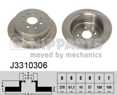 J3310306 NIPPARTS Тормозной диск