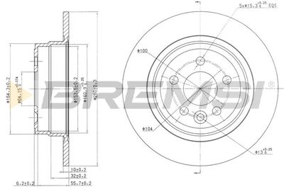 CD7081S BREMSI Тормозной диск