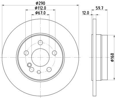 MDC803 MINTEX Тормозной диск