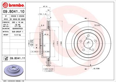 09B04110 BREMBO Тормозной диск