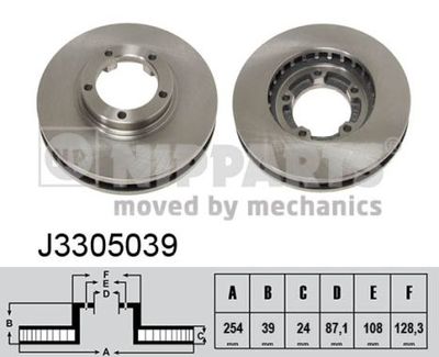 J3305039 NIPPARTS Тормозной диск