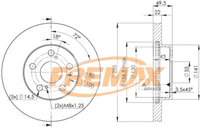 BD4413 FREMAX Тормозной диск