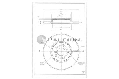 P330260 ASHUKI by Palidium Тормозной диск