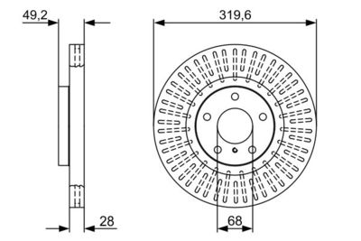 0986479V60 BOSCH Тормозной диск