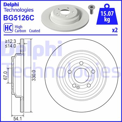 BG5126C DELPHI Тормозной диск