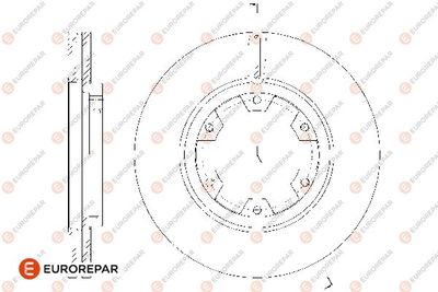 1667859980 EUROREPAR Тормозной диск